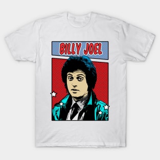 Billy Joel 80s  Pop Art Comic Style T-Shirt